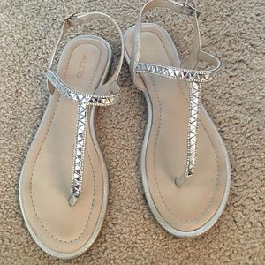 Rhinestone flats/sandals - women's size 8 - Aldo
